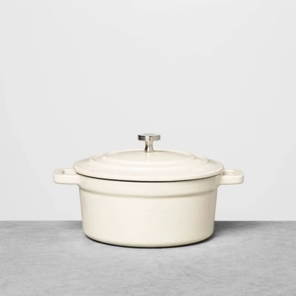 White Cast Iron Mini Dutch Oven